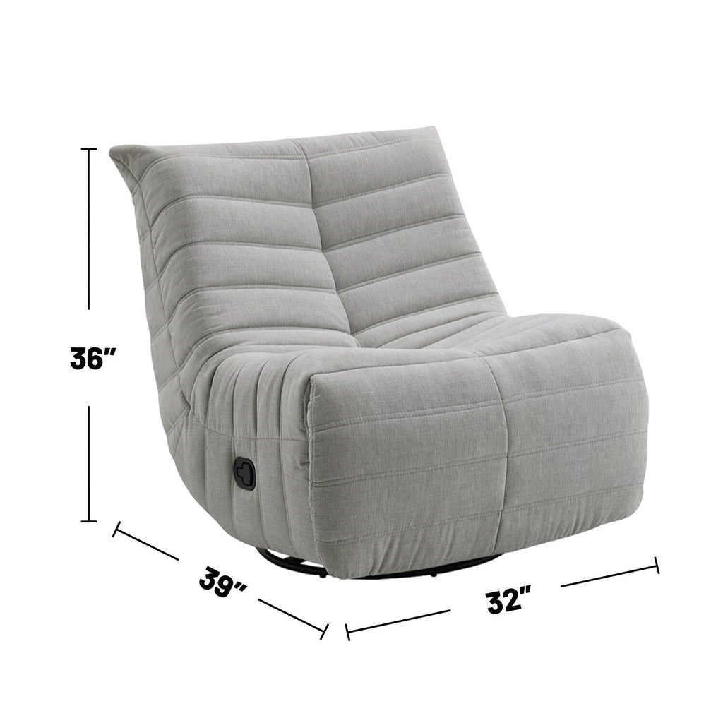 Fauteuil inclinable manuel rembourré en chenille avec pivot