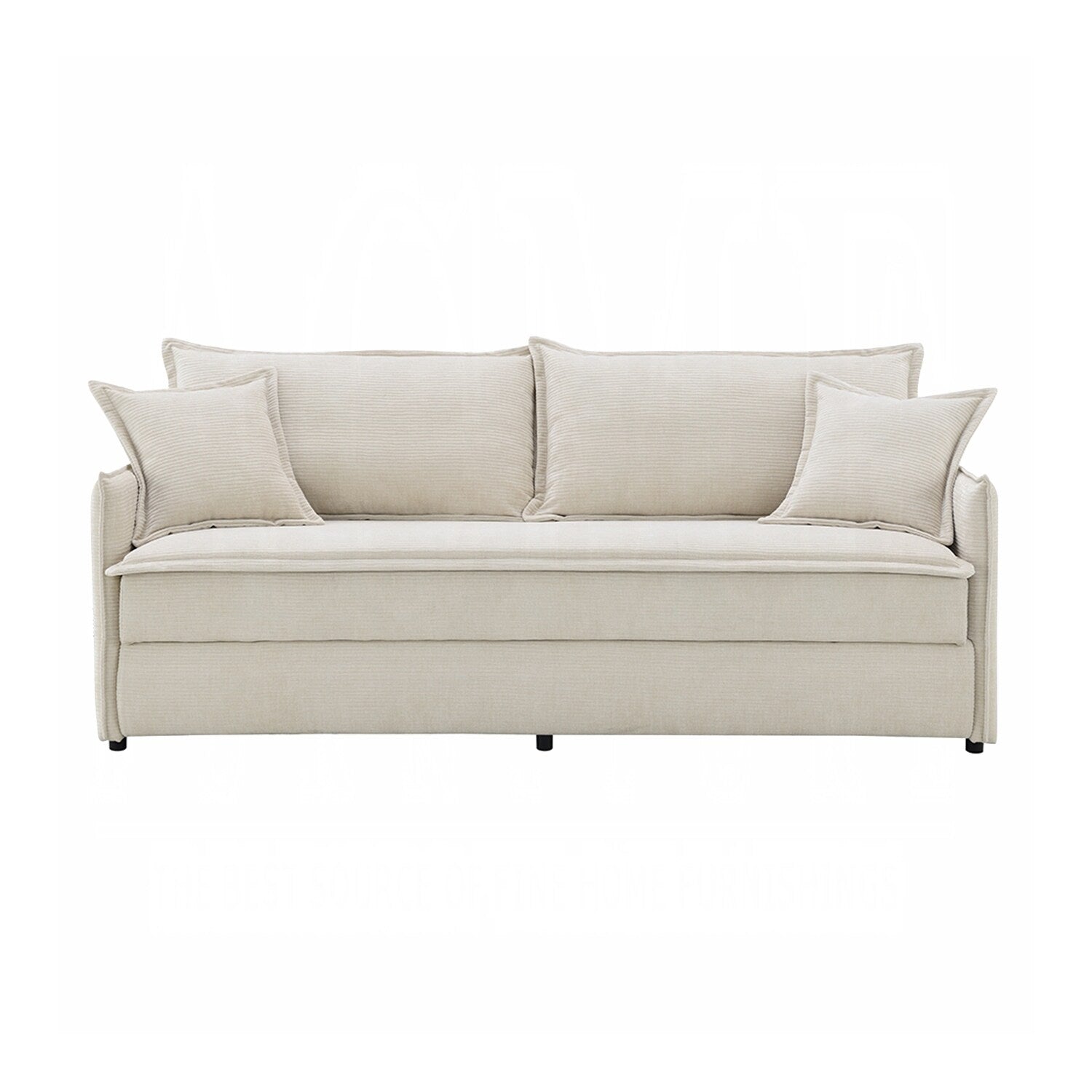 Canapé-lit gigogne en chenille beige