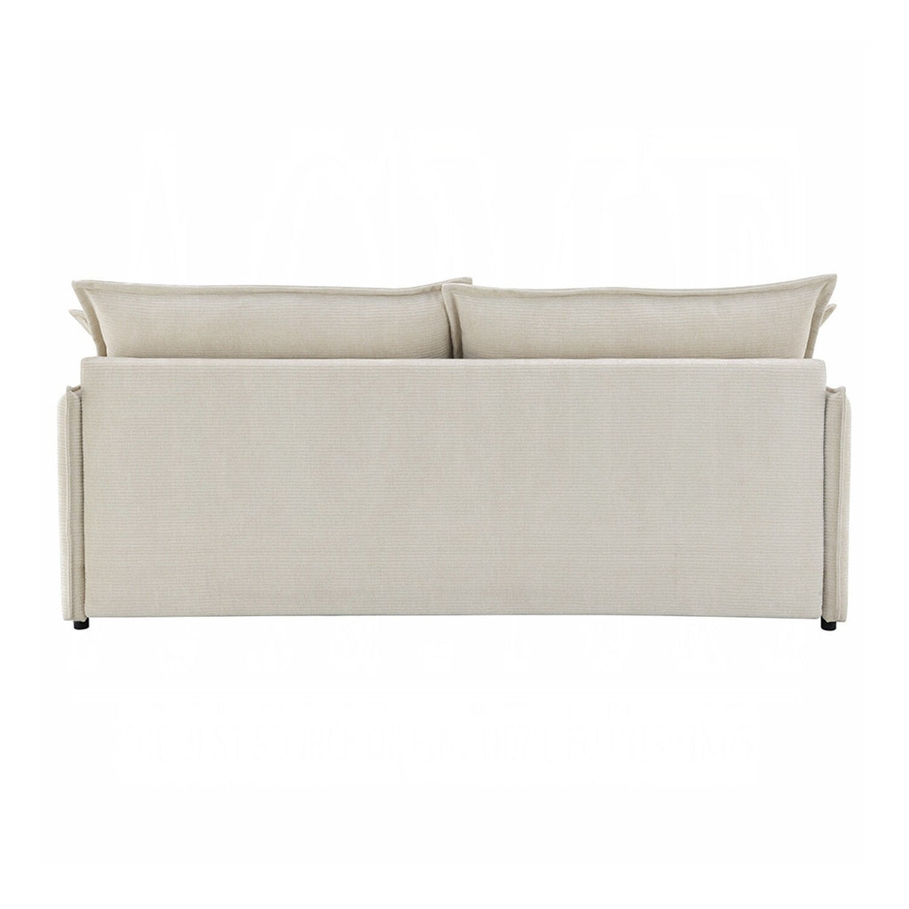 Canapé-lit gigogne en chenille beige