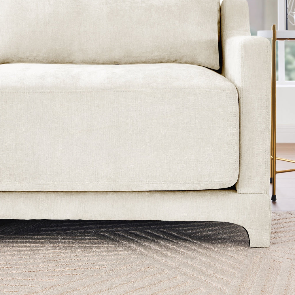 Canapé deux places en tissu chenille