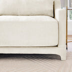 Canapé deux places en tissu chenille