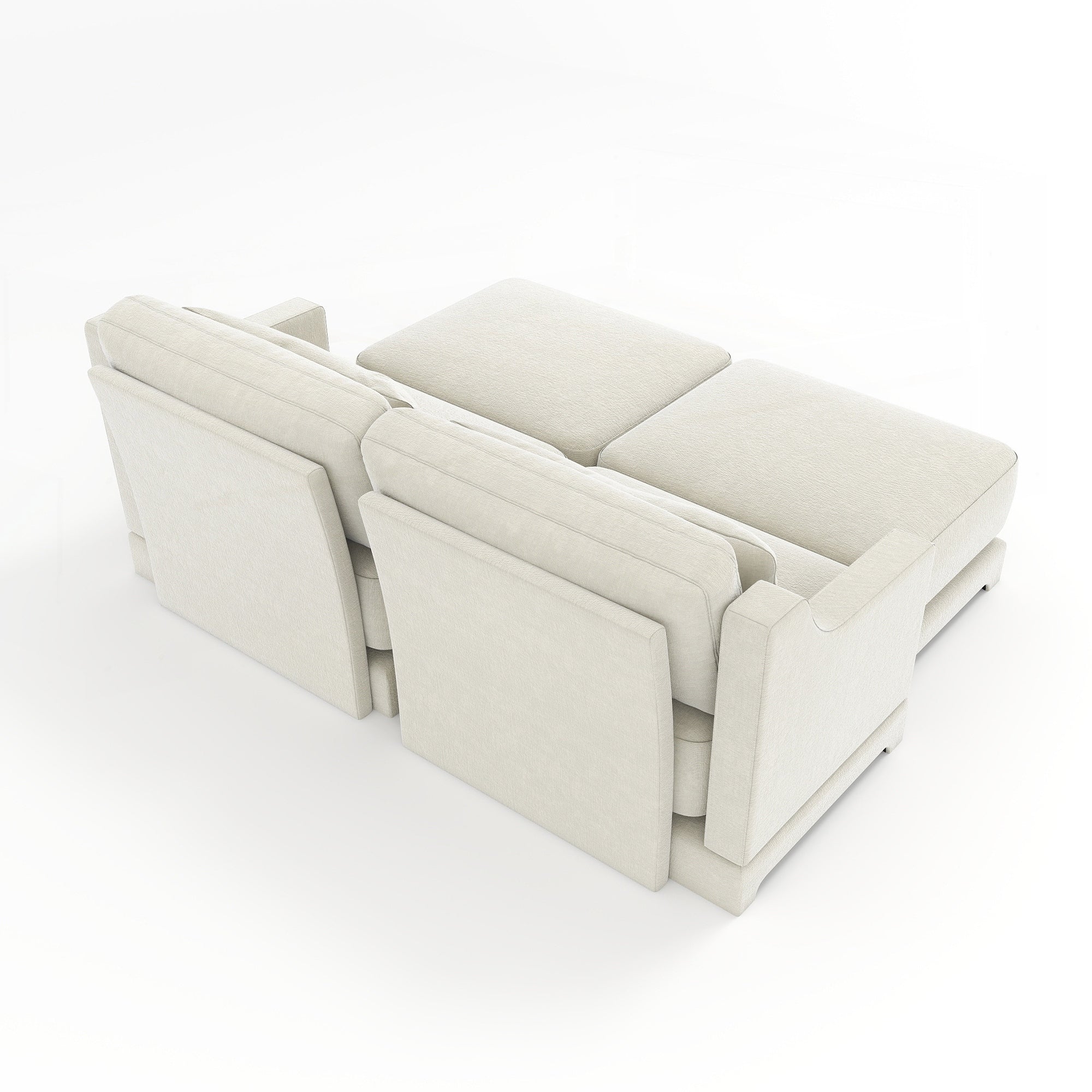 Canapé deux places en tissu chenille