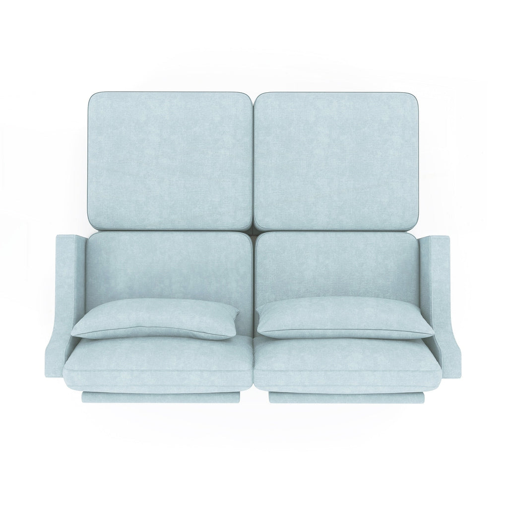 Canapé deux places en tissu chenille