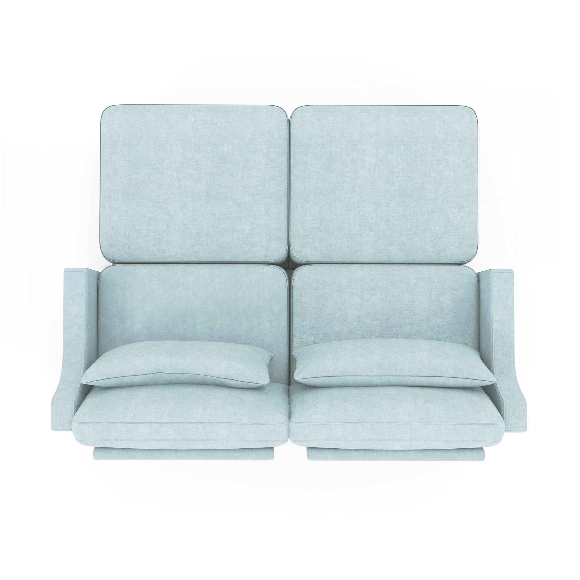 Canapé deux places en tissu chenille