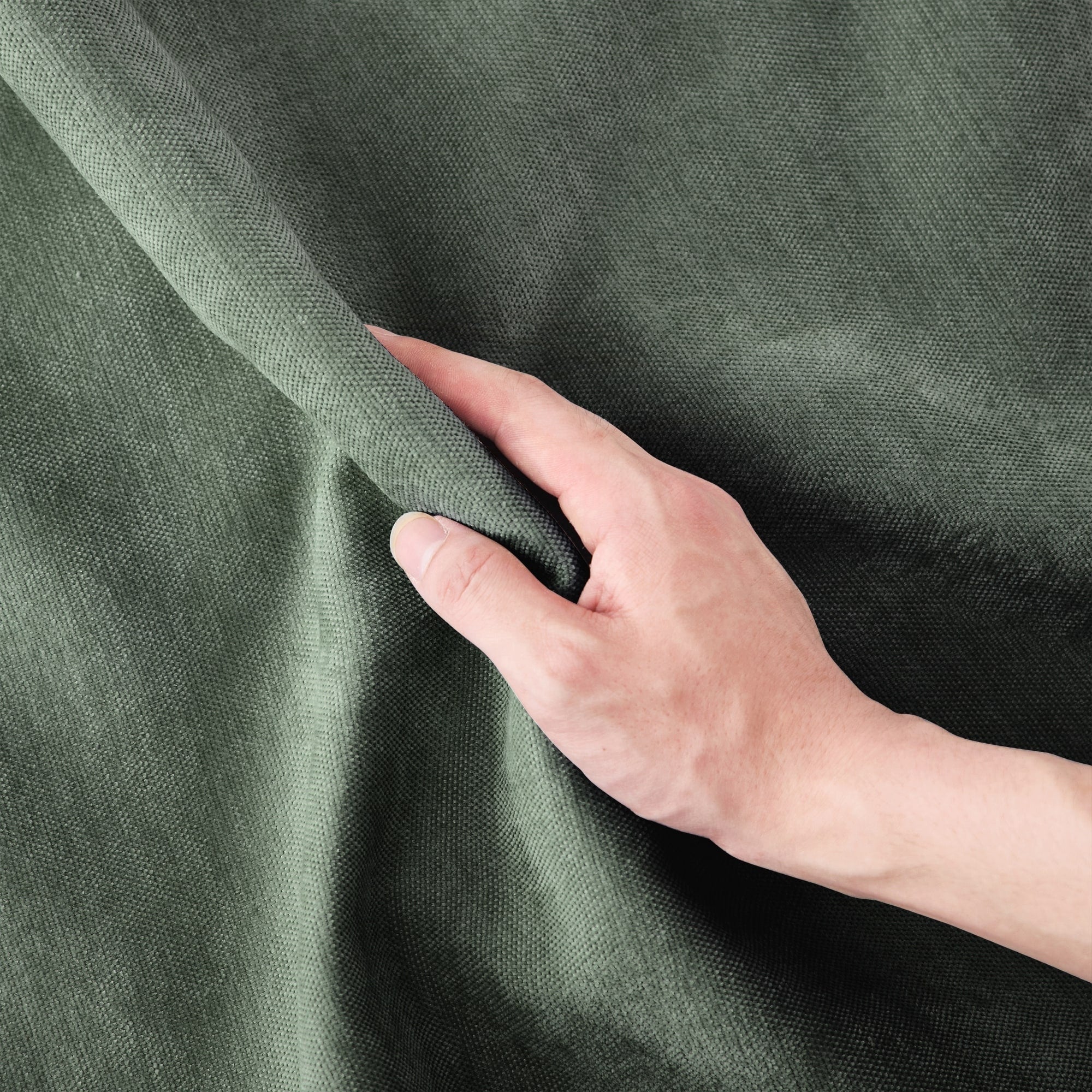 Canapé deux places en tissu chenille