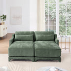 Canapé deux places en tissu chenille