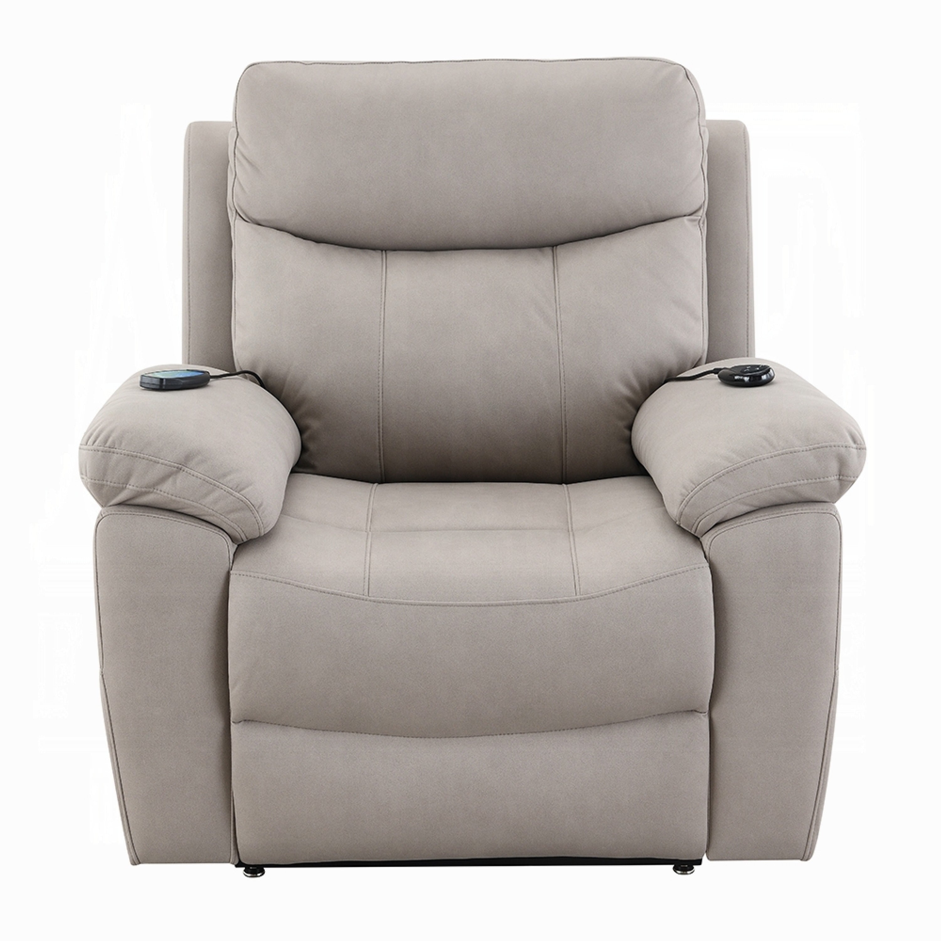 Fauteuil releveur et inclinable Cheru Power Motion avec massage chauffant, gris