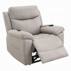 Fauteuil releveur et inclinable Cheru Power Motion avec massage chauffant, gris