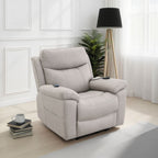 Fauteuil releveur et inclinable Cheru Power Motion avec massage chauffant, gris