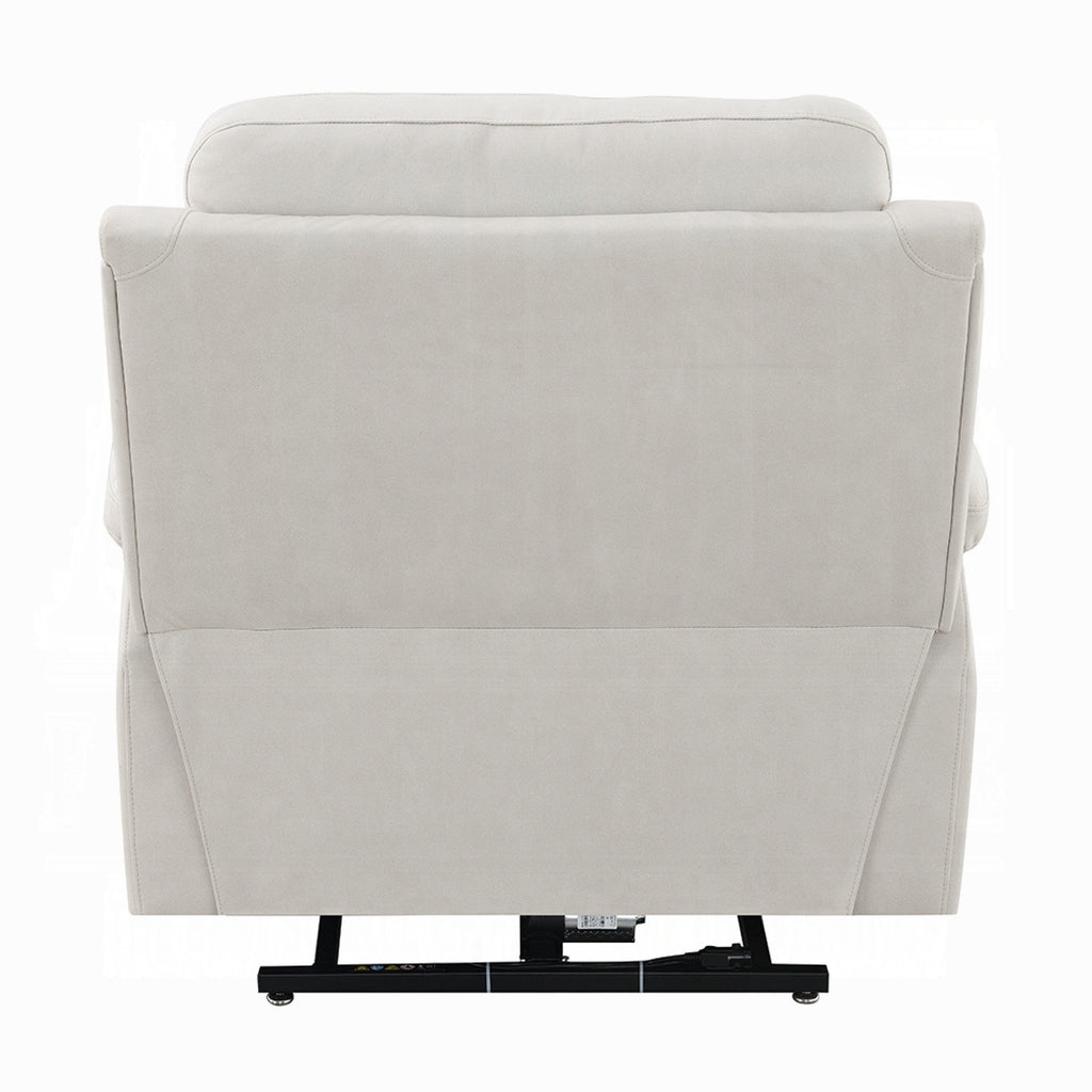 Fauteuil releveur et inclinable Cheru Power Motion avec massage chauffant, ivoire