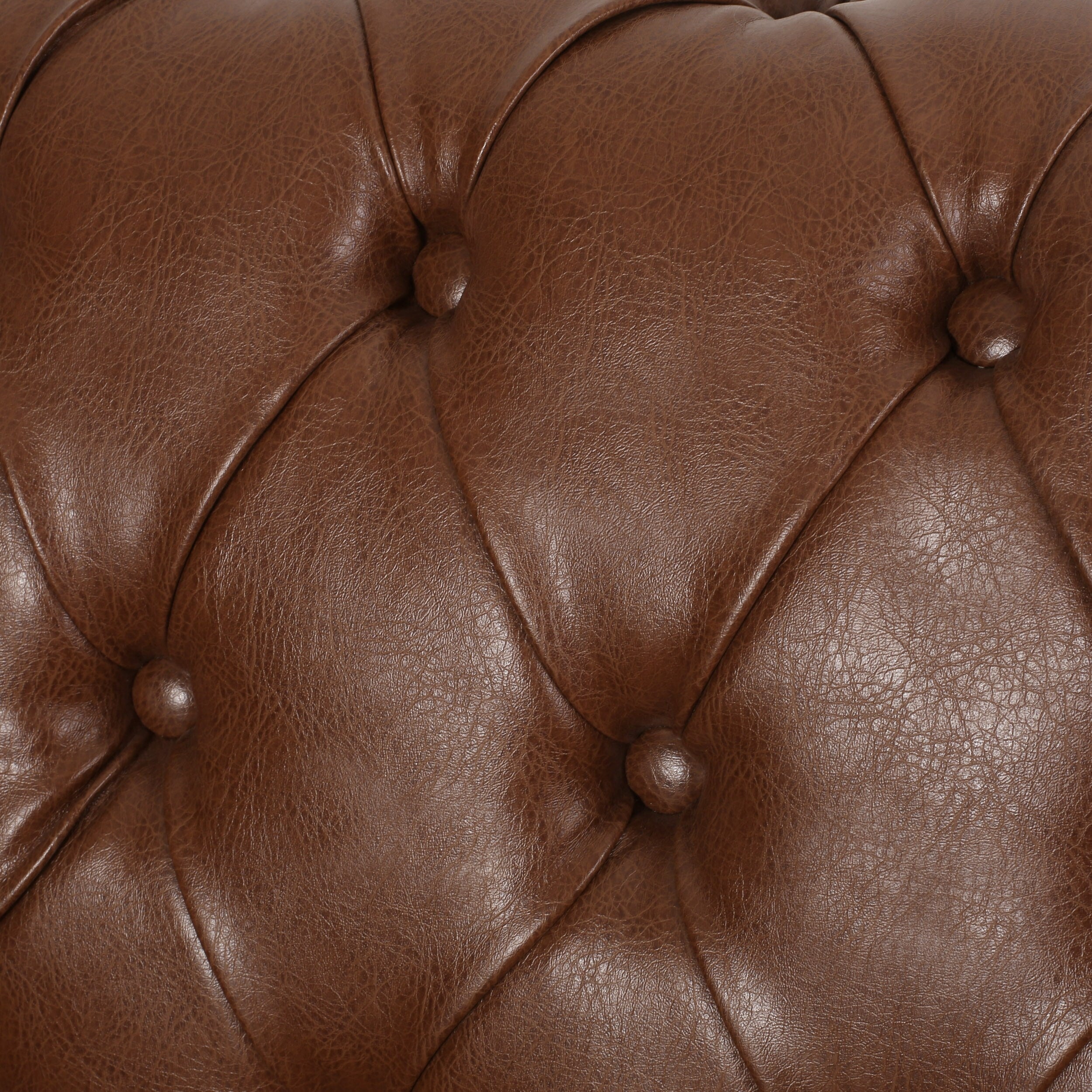 Canapé Chesterfield 3 places avec capitonnage à boutons et clous décoratifs
