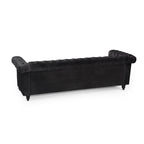 Canapé Chesterfield 3 places avec capitonnage à boutons et clous décoratifs