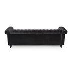 Canapé Chesterfield 3 places avec capitonnage à boutons et clous décoratifs