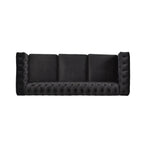 Canapé Chesterfield 3 places avec capitonnage à boutons et clous décoratifs