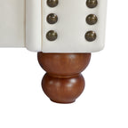 Canapé Chesterfield 3 places capitonné à boutons de 74,5 pouces avec têtes de clous et coussins pour le salon