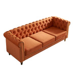 Canapé Chesterfield en velours 84,65 pouces - 30,31 x 31,50 x 84,65
