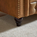 Canapé 3 places Chesterfield 85.5 en tissu technique avec coussins