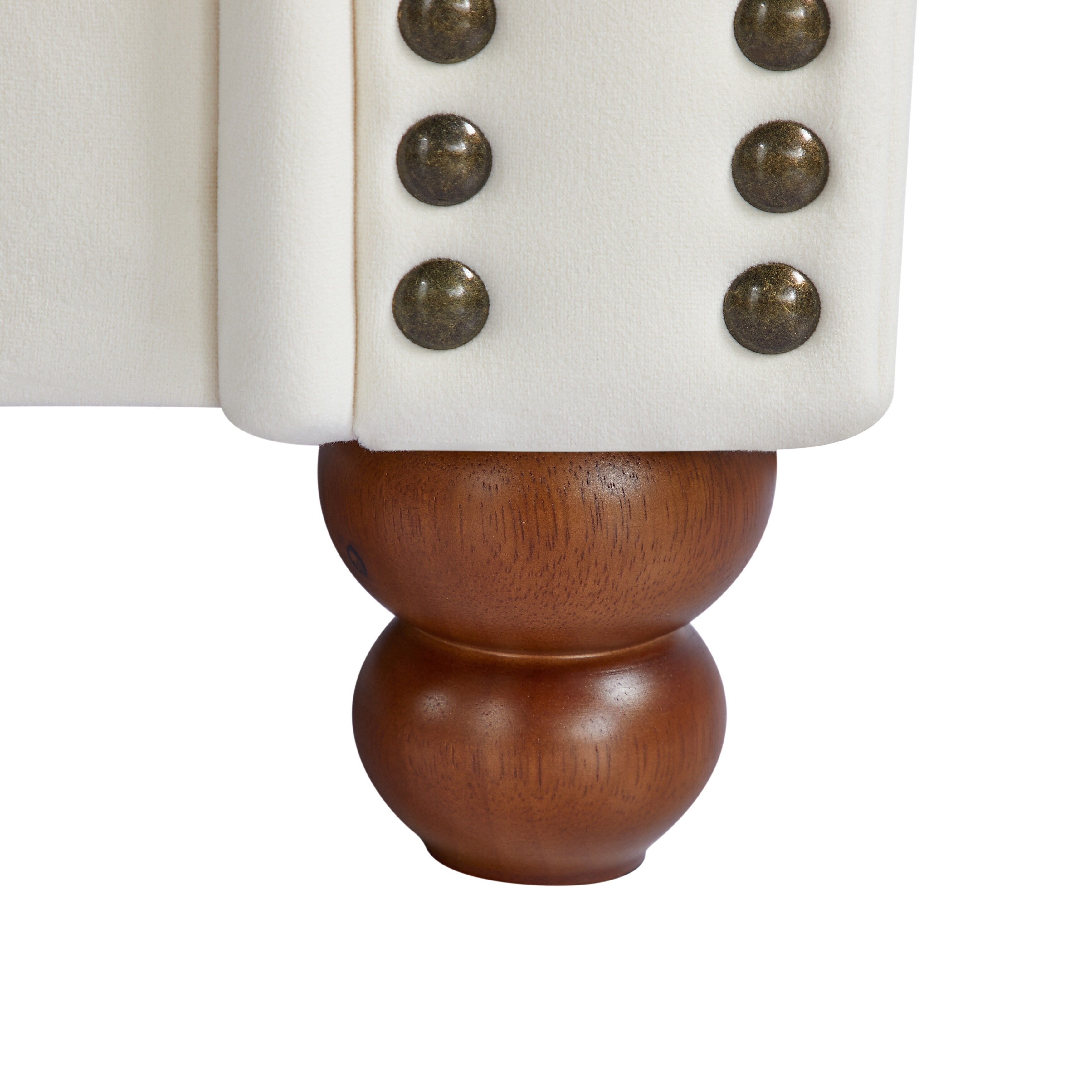 Canapé Chesterfield 3 places capitonné à boutons avec têtes de clous