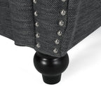 Canapé Chesterfield 3 places capitonné à boutons avec têtes de clous