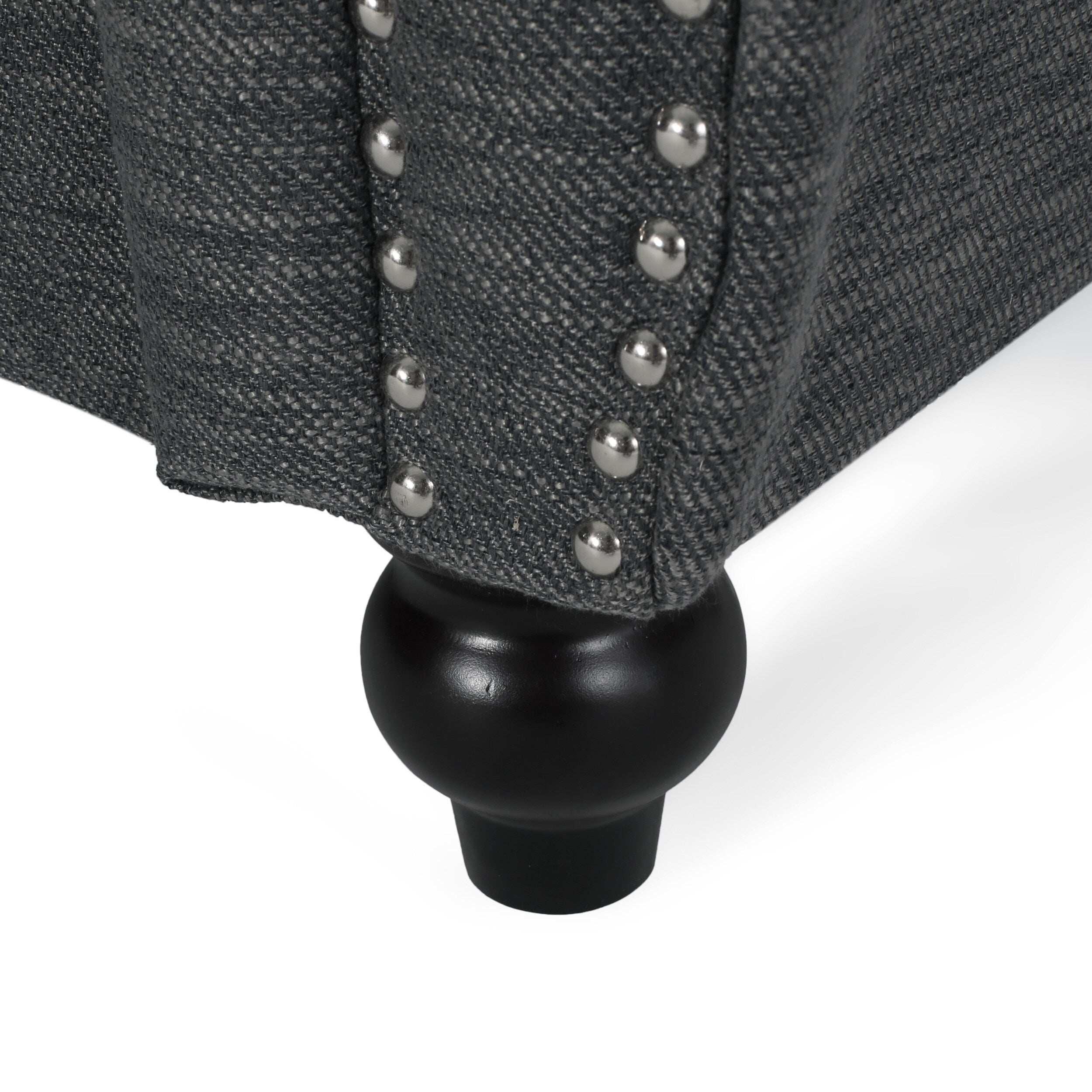 Canapé Chesterfield 3 places capitonné à boutons avec têtes de clous