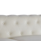 Canapé Chesterfield 3 places capitonné à boutons avec têtes de clous