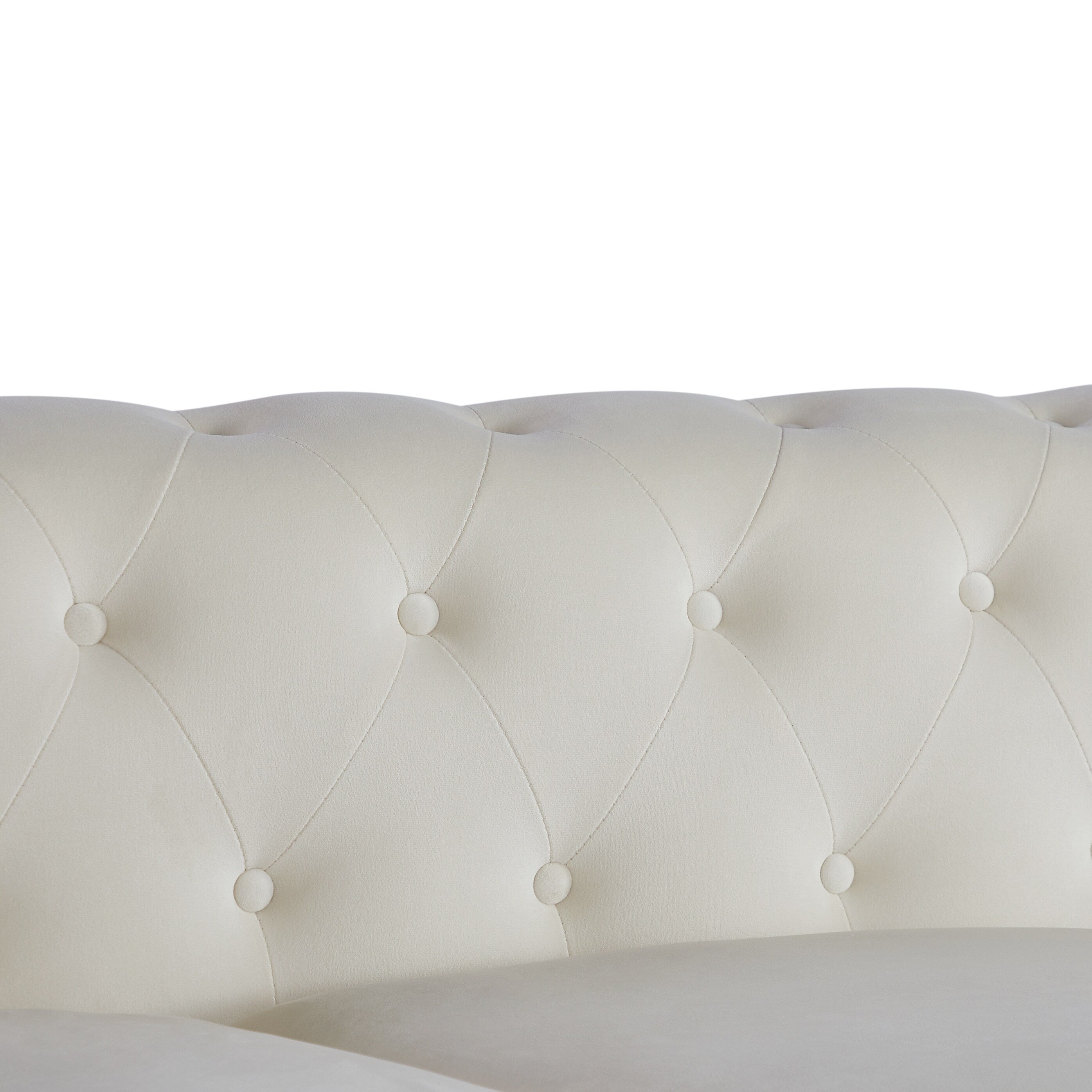 Canapé Chesterfield 3 places capitonné à boutons avec têtes de clous