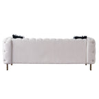 Canapé de salon moderne Chesterfield en velours capitonné