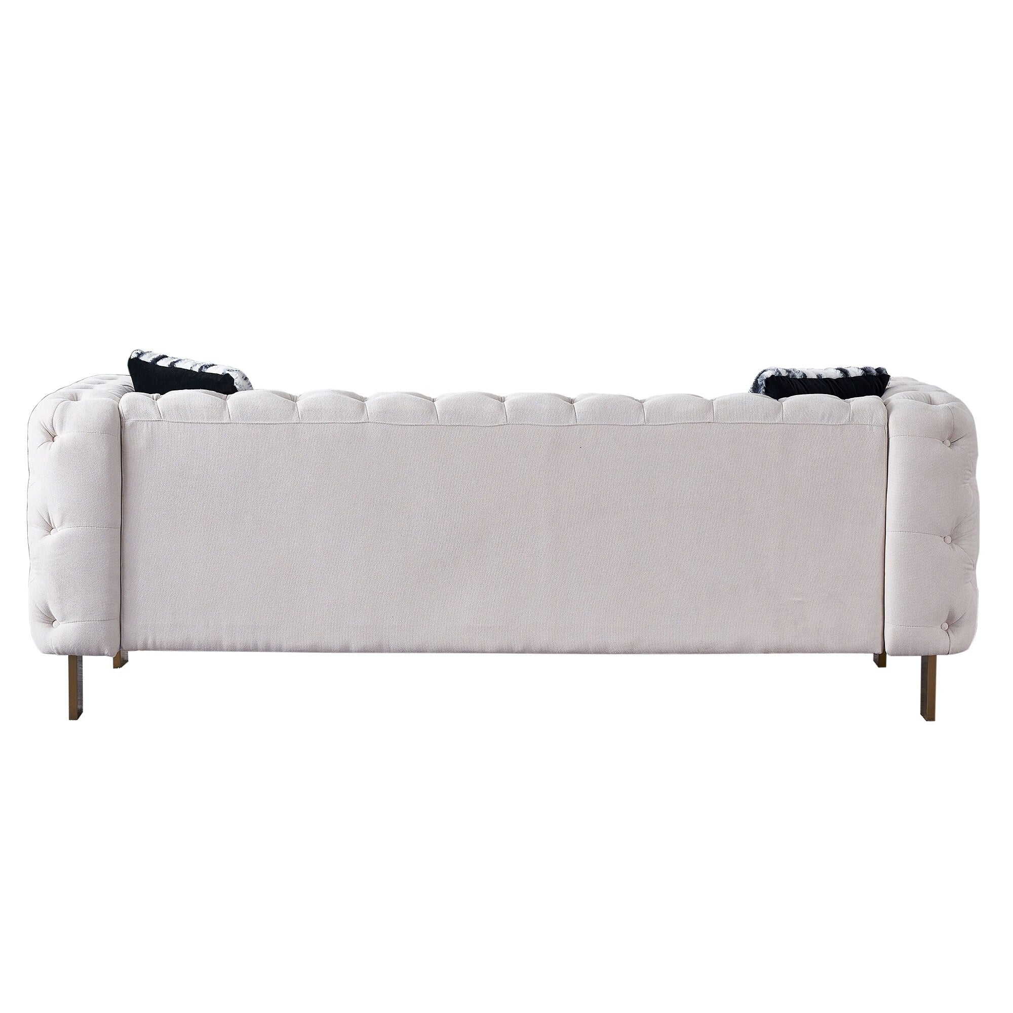 Canapé de salon moderne Chesterfield en velours capitonné