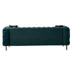 Canapé de salon moderne Chesterfield en velours capitonné