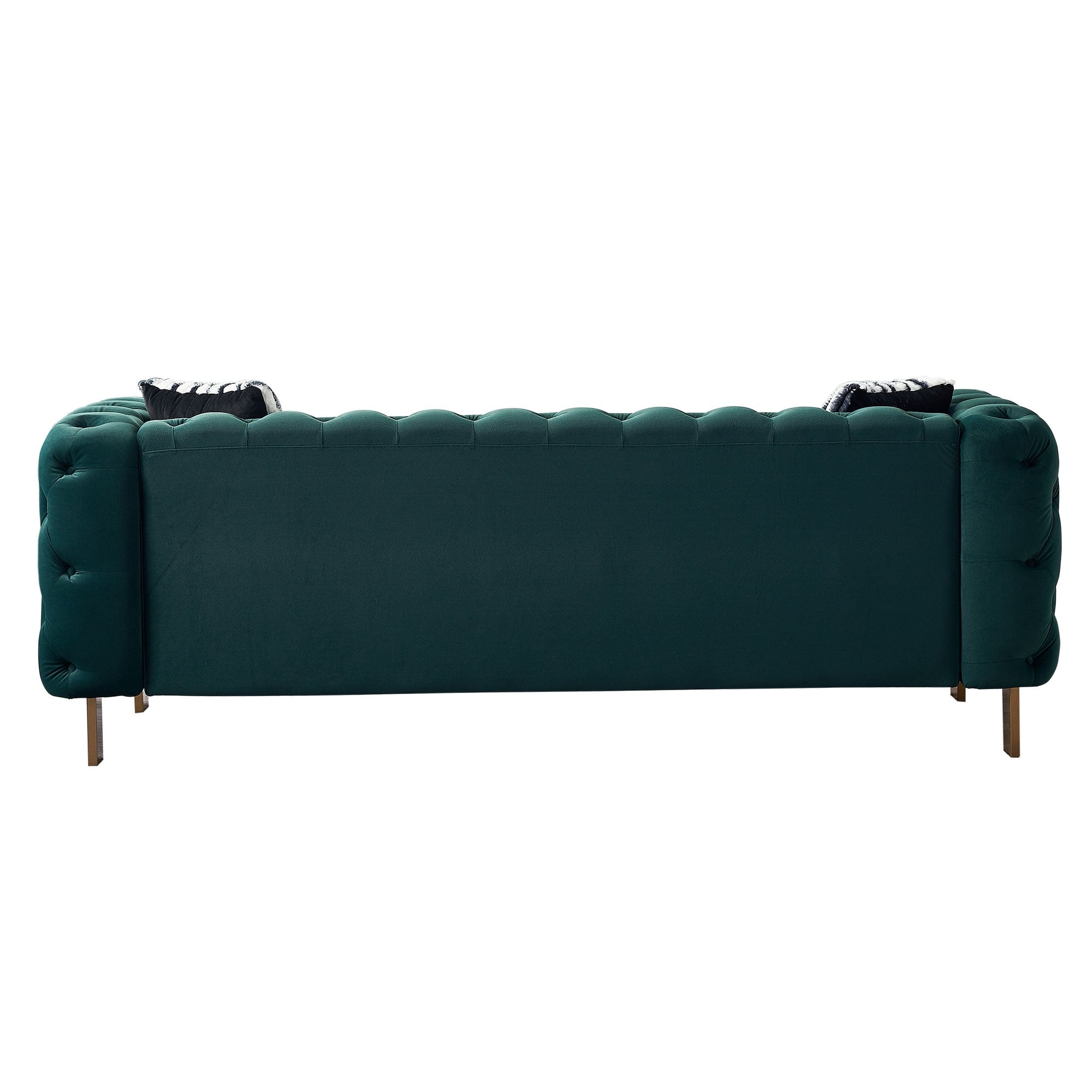 Canapé de salon moderne Chesterfield en velours capitonné