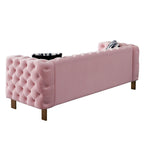 Canapé de salon moderne Chesterfield en velours capitonné