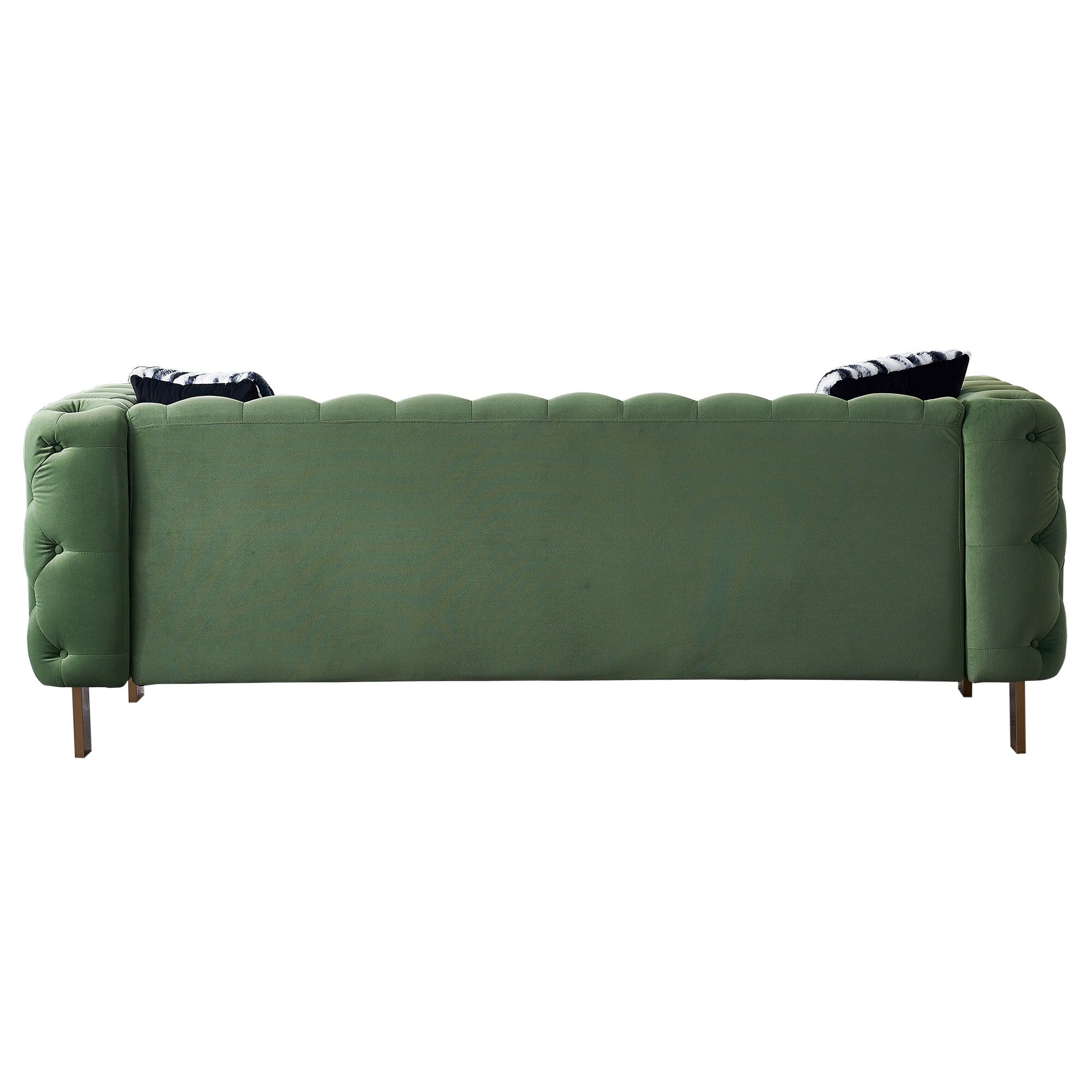 Canapé de salon moderne Chesterfield en velours capitonné
