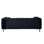 Canapé de salon moderne Chesterfield en velours capitonné