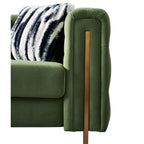 Canapé de salon moderne Chesterfield en velours capitonné