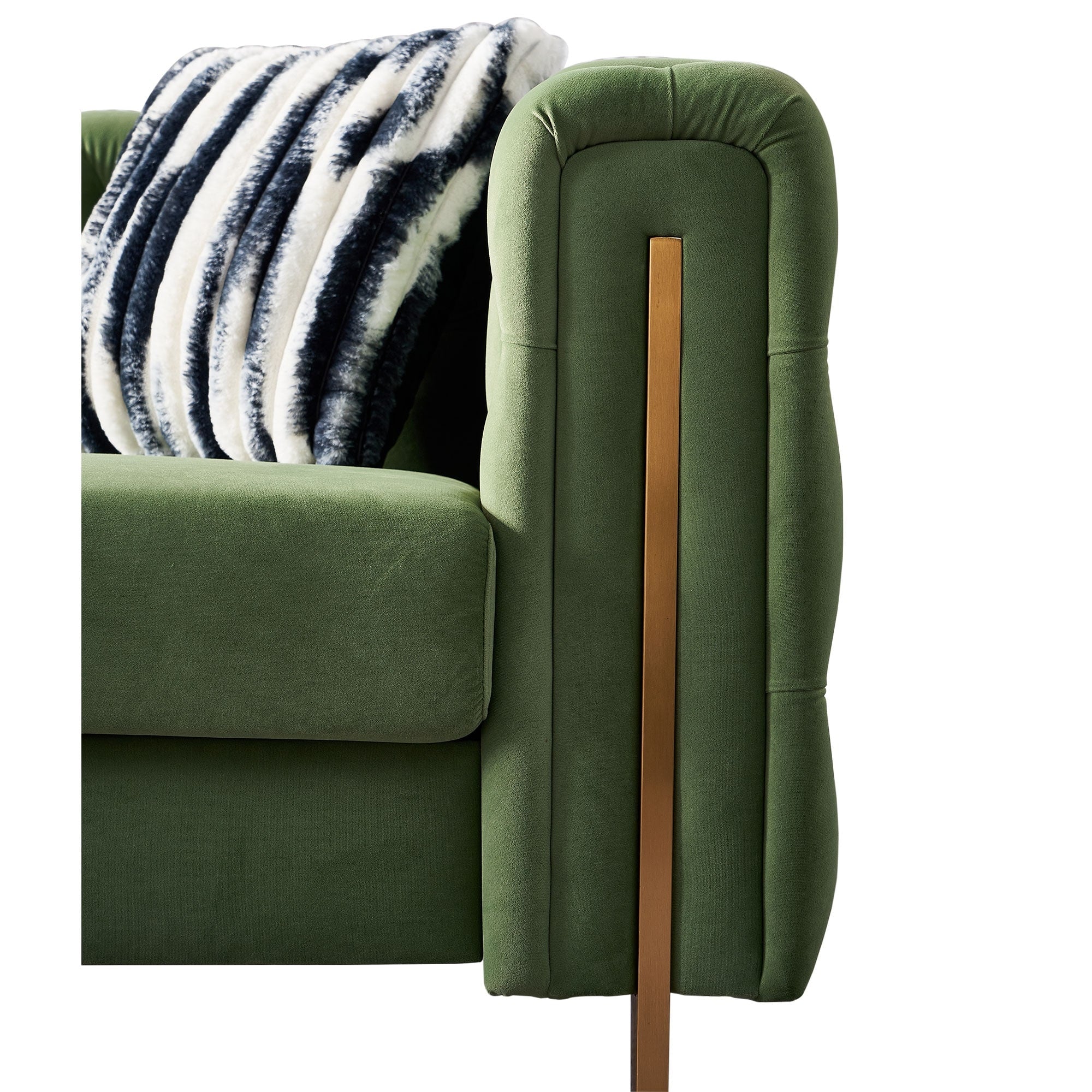 Canapé de salon moderne Chesterfield en velours capitonné