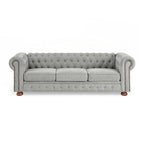 Canapé Chesterfield capitonné rembourré en PU 3 places