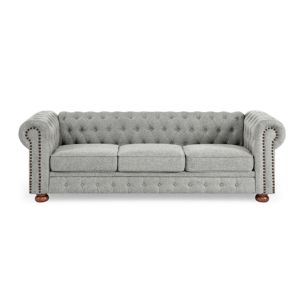 Canapé Chesterfield capitonné rembourré en PU 3 places