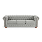 Canapé Chesterfield capitonné rembourré en PU 3 places