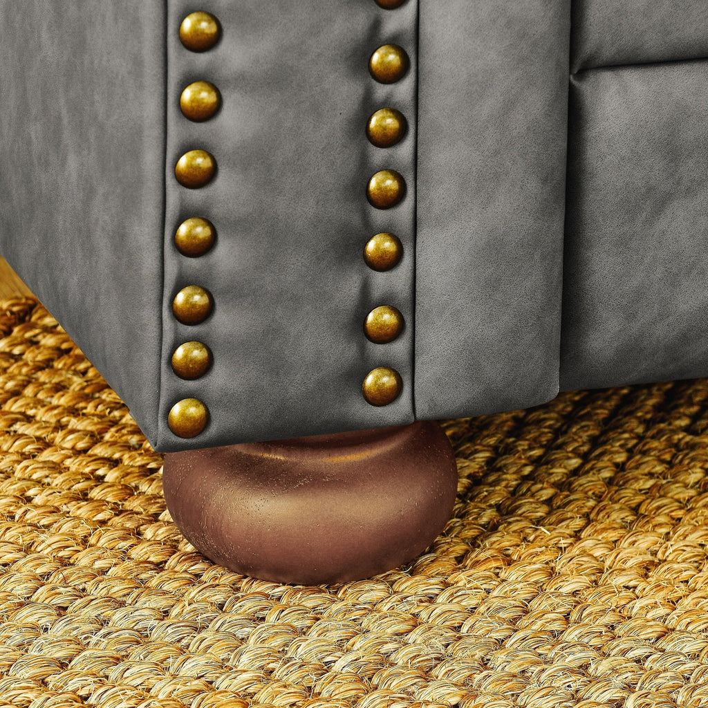 Canapé Chesterfield capitonné rembourré en PU 3 places