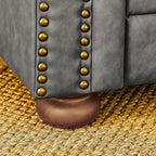 Canapé Chesterfield capitonné rembourré en PU 3 places