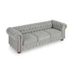 Canapé Chesterfield capitonné rembourré en PU 3 places