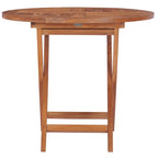 Table de bistro pliante d'extérieur en teck de Californie Chic Teak, 91 cm