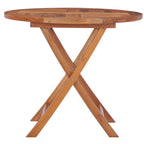 Table de bistro pliante d'extérieur en teck de Californie Chic Teak, 91 cm