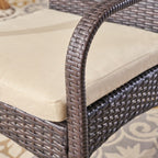 Ensemble de salle à manger d'extérieur Chilton 5 pièces en bois d'acacia et osier par Christopher Knight Home