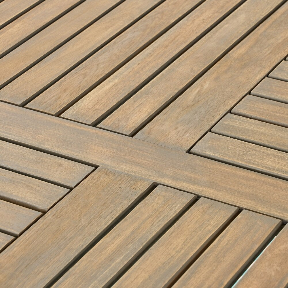 Ensemble de salle à manger d'extérieur Chilton 5 pièces en bois d'acacia et osier par Christopher Knight Home