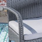 Ensemble de salle à manger d'extérieur Chilton 5 pièces en bois d'acacia et osier par Christopher Knight Home