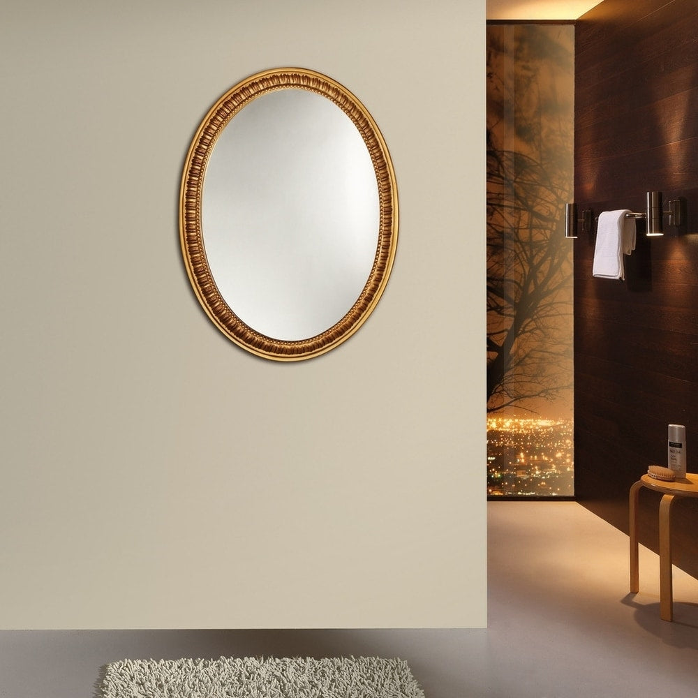 Miroir ovale Chloé en or antique - Or antique