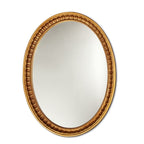 Miroir ovale Chloé en or antique - Or antique