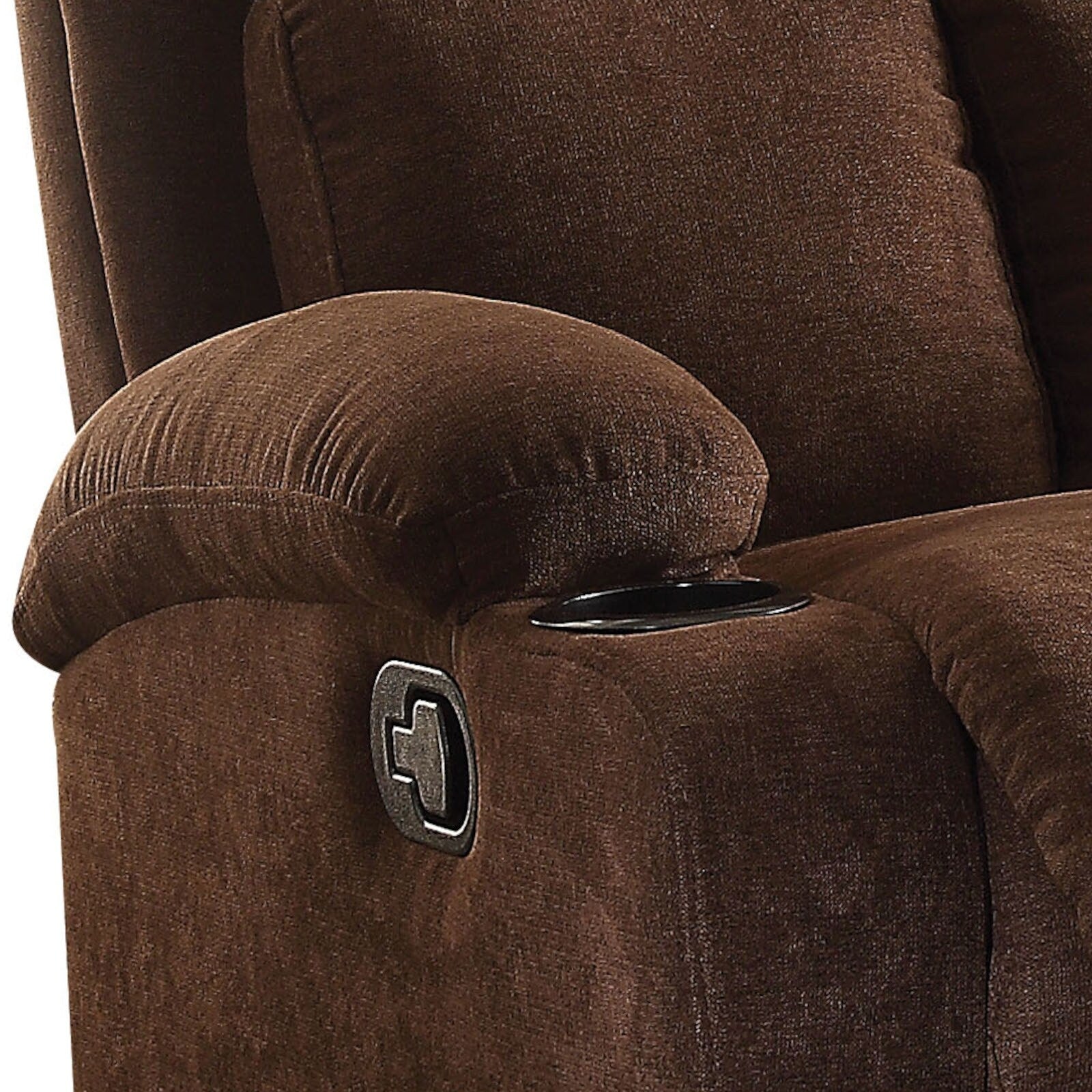 Fauteuil inclinable en lin chocolat