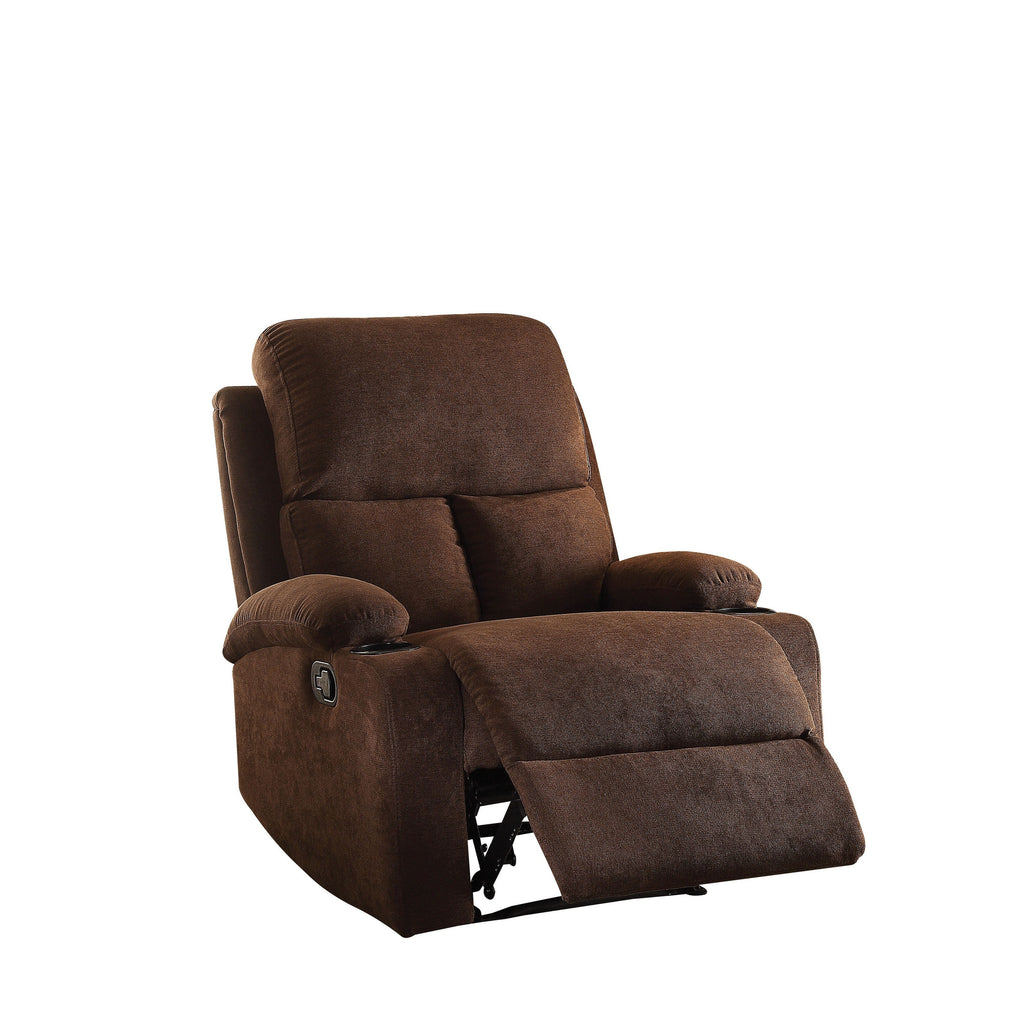 Fauteuil inclinable en lin chocolat